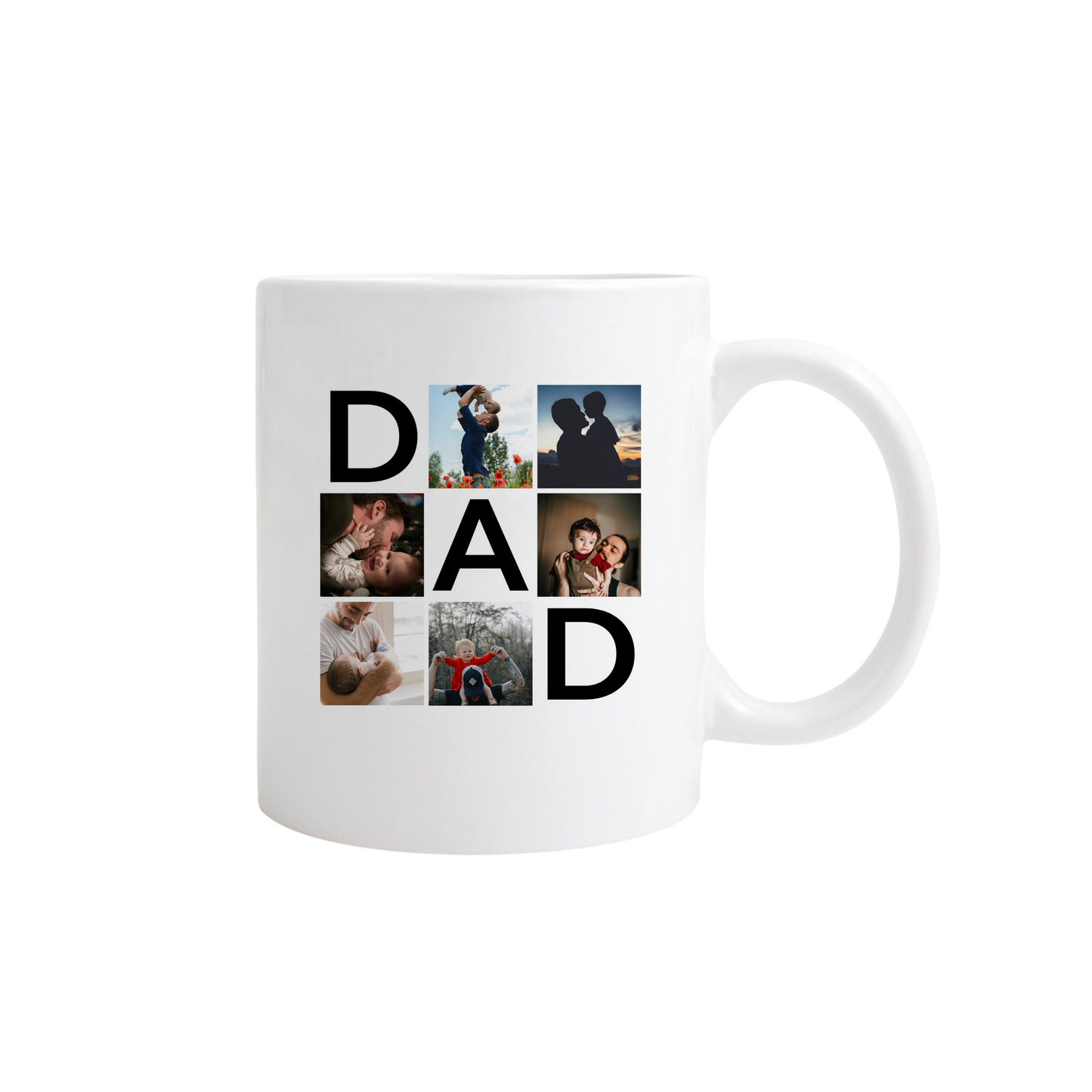 DAD Photo Collage on SQUARE Acrylic, Slate, Mug or Magnet