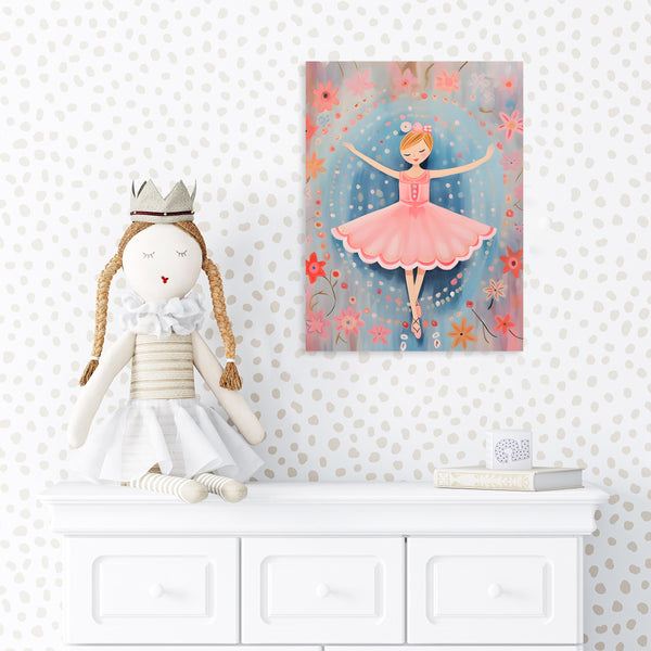 Girls:  Set of 1 - Little Ballerina Dancing