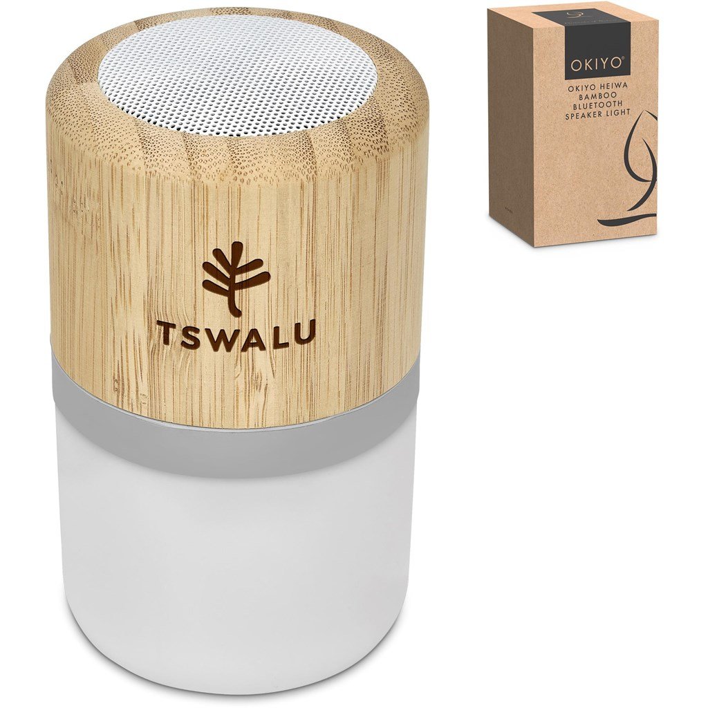 Okiyo Heiwa Bamboo Bluetooth Speaker & Night Light