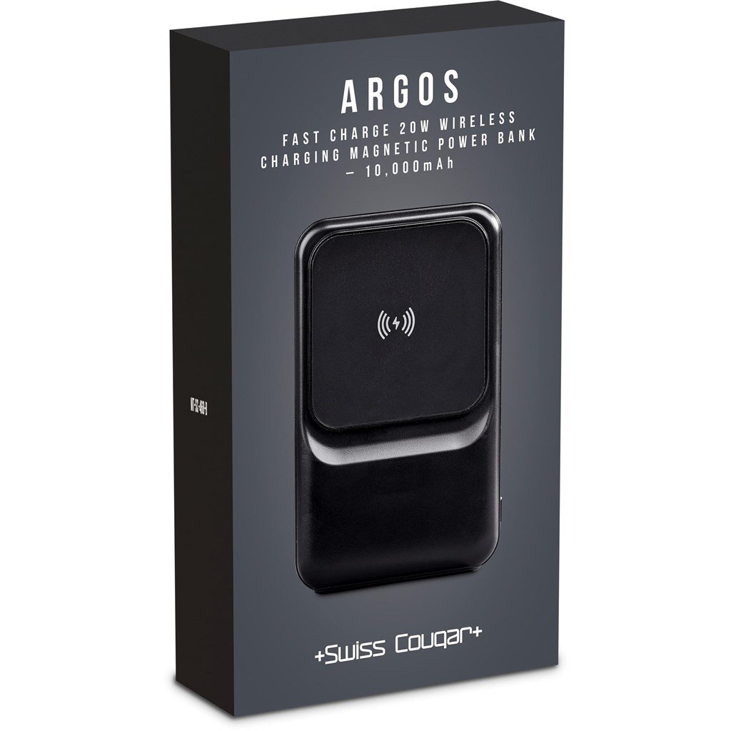 Swiss Cougar Argos Fast Charge 20W Wireless Charging Magnetic Power Bank -10000mAh