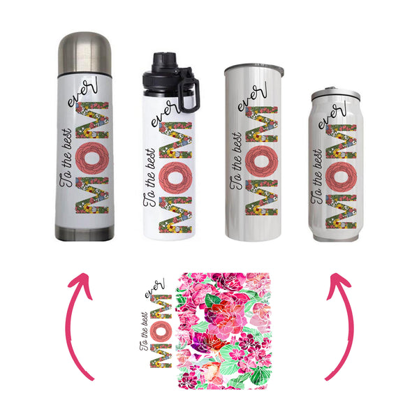 Mom - Ta The Best Mom Ever Design on Tumbler, Can, Flask, or Water bottle