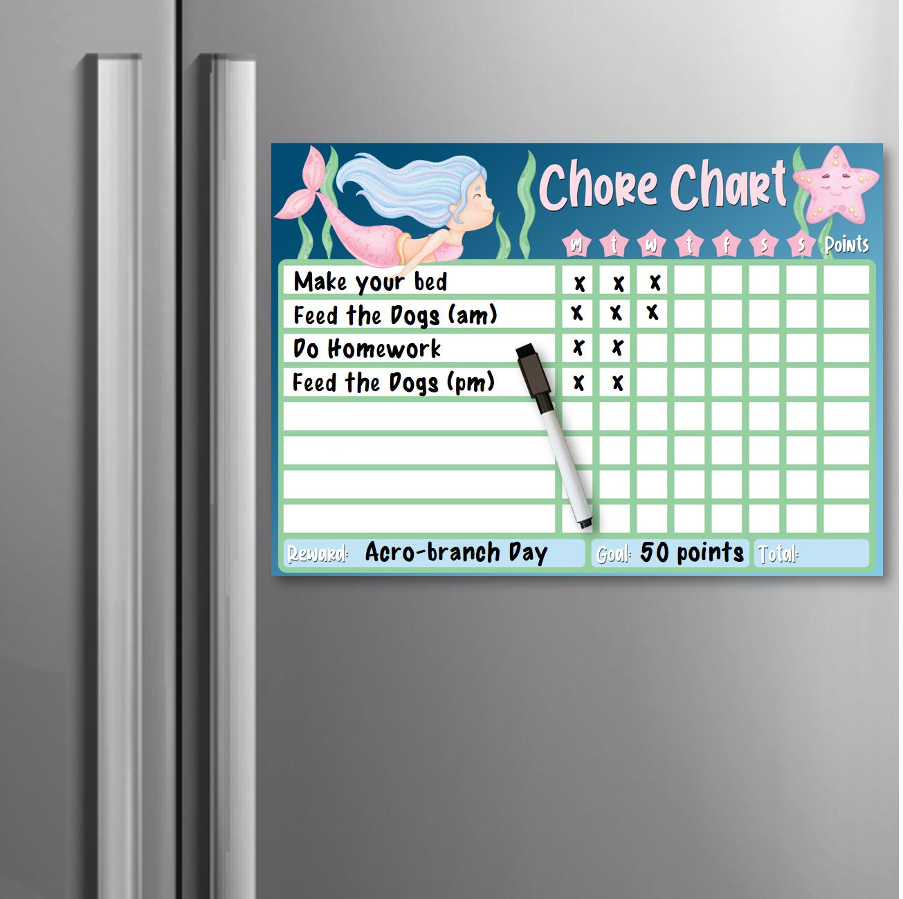 Kids Reward / Chore Chart (Mermaids)