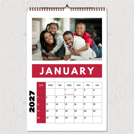Personalised Photo Wall Flip Calendar - A3 Size UK