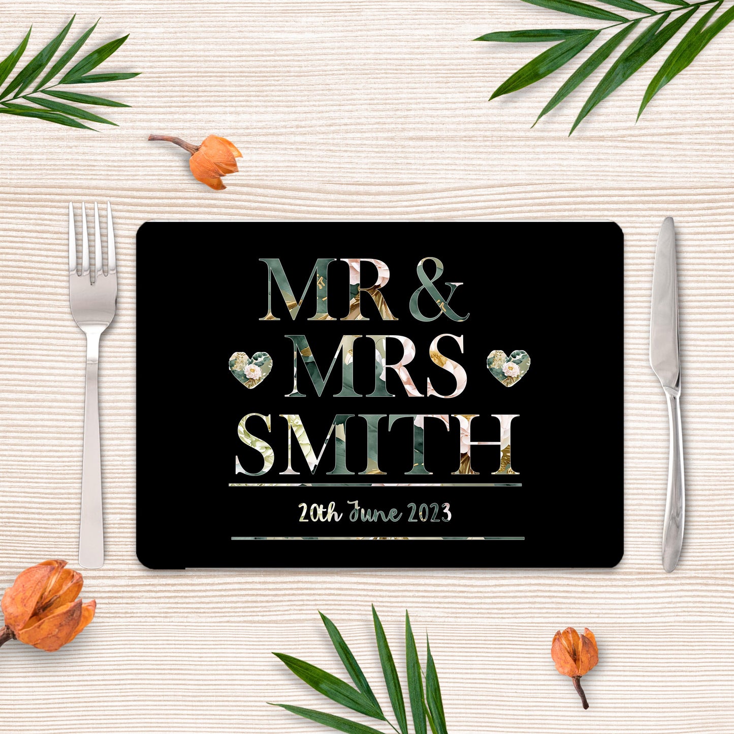 Personalised Placemats - Mr & Mrs Theme (30X40CM)
