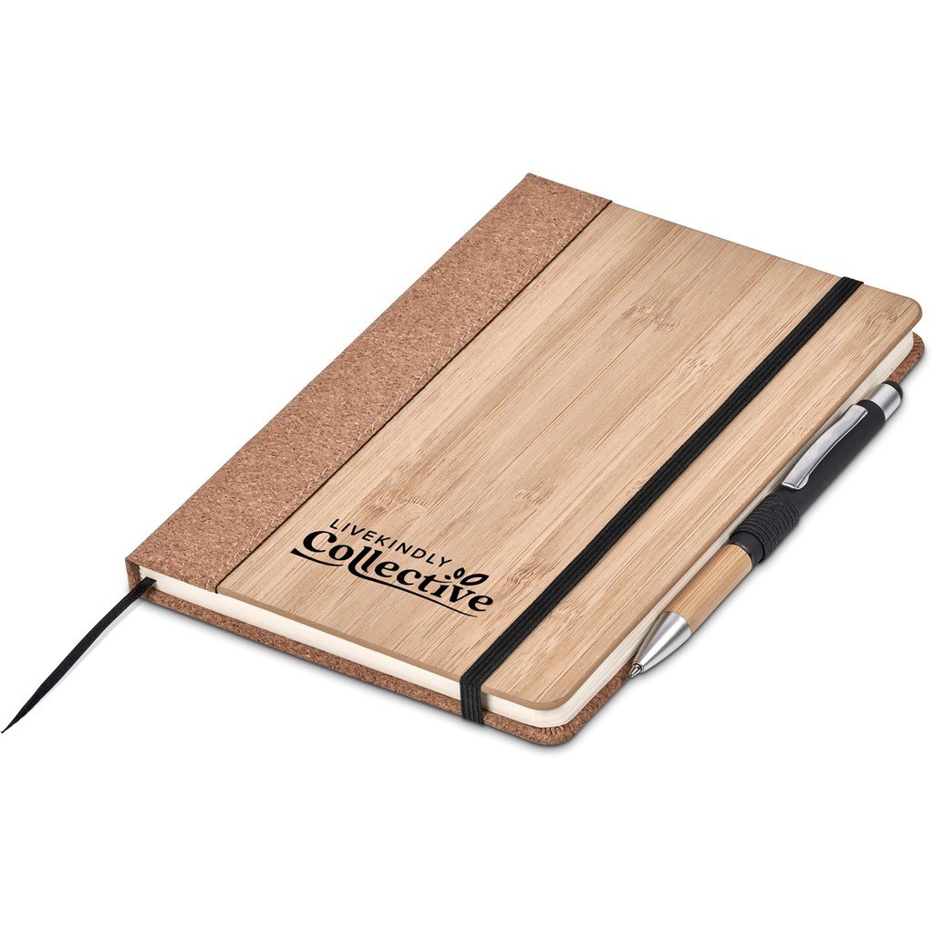 Okiyo Eri Bamboo & Cork Notebook & Pen Set