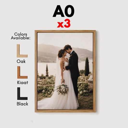 Set of 3 Very Large A0b Canvases with Premium Floating Outer Frames