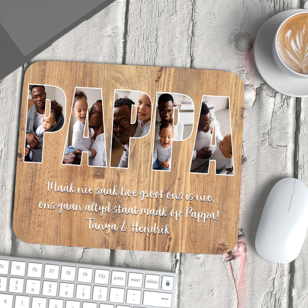 Mouse Pad - Pappa Photo Collage + Text