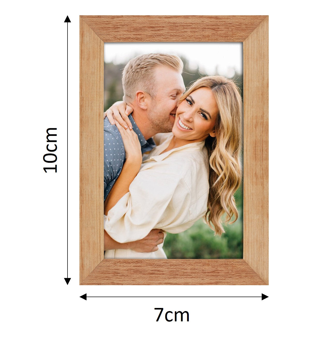 Rectangle Virtual Framed Photo Magnets Set of 9 (Medium Wood Look-alike)