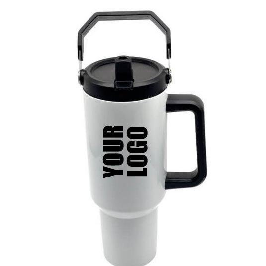 Personalised Double Wall Stainless Steel 40oz Big Jack Tumbler White