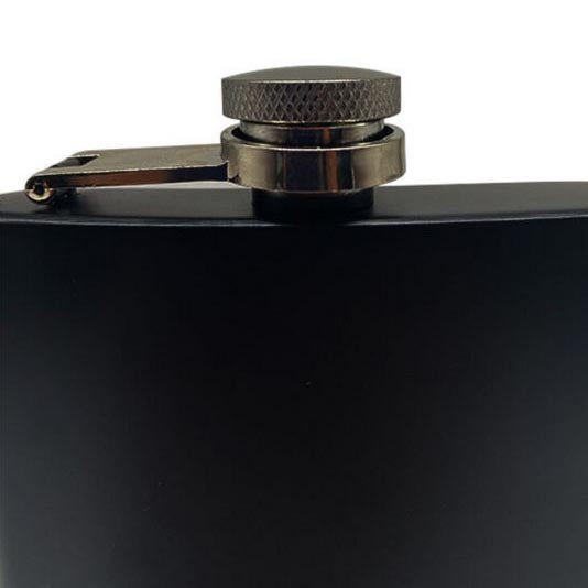 Personalised Stainless Steel 200ml Engraving Hip Flask (Black)