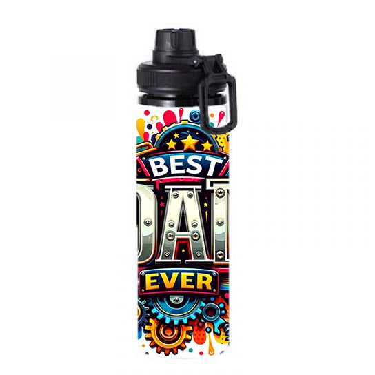 Dad - Best Dad Ever Design on Tumbler, Can, Flask, or Water bottle