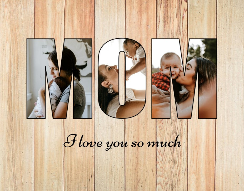 MOM Photo Collage on ready-to-hang Canvas