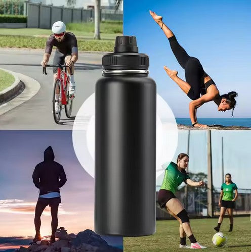 BEST SELLER: Stainless Steel Vacuum Sports Bottle (960ml) - Includes Custom Engraving!