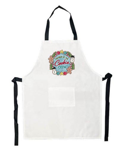 Personalised Apron - Member of the cookie Crew - White