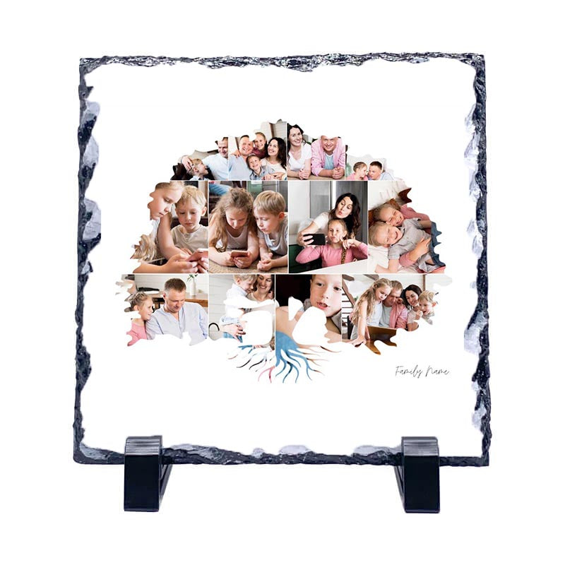 Family Tree Photo Collage on  Acrylic, Slate, Mug or Magnet (12 Photos)