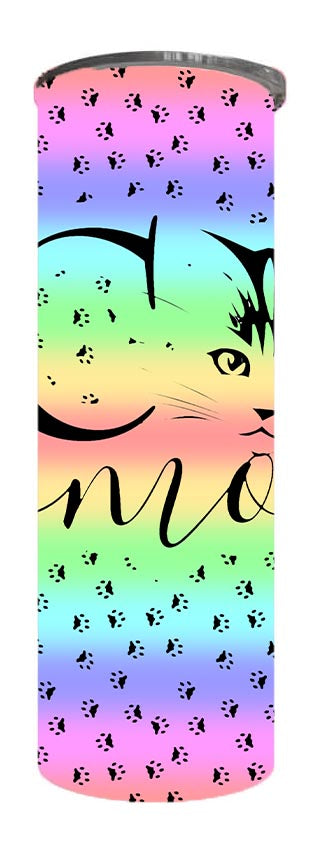 Cats - Rainbow Cat Mom Design on Tumbler, Can, Flask, or Water bottle
