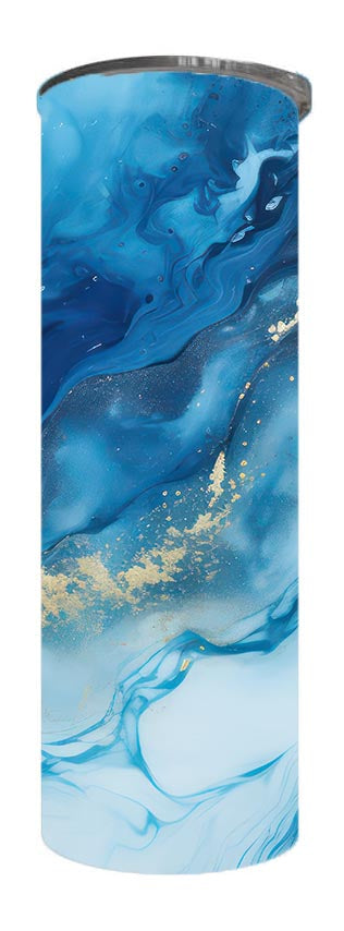 Marble - Blue Marble Design on Tumbler, Can, Flask, or Water bottle