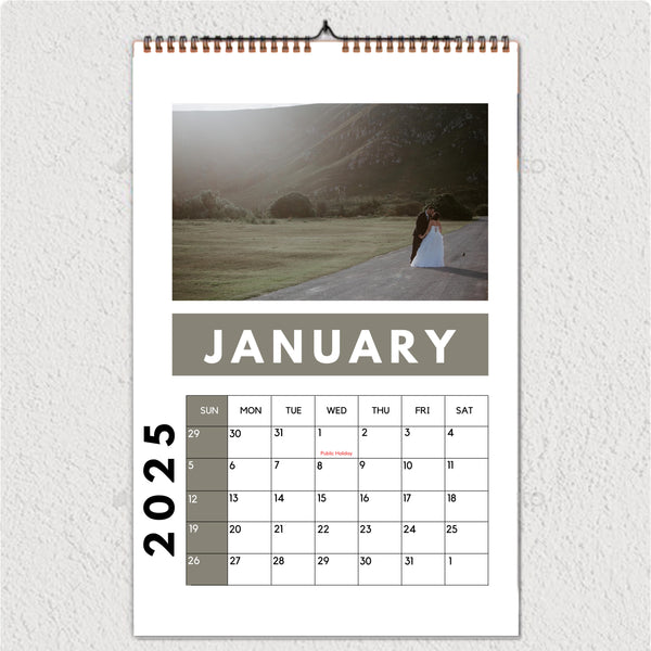 Personalised Photo Wall Flip Calendar - A4 Size