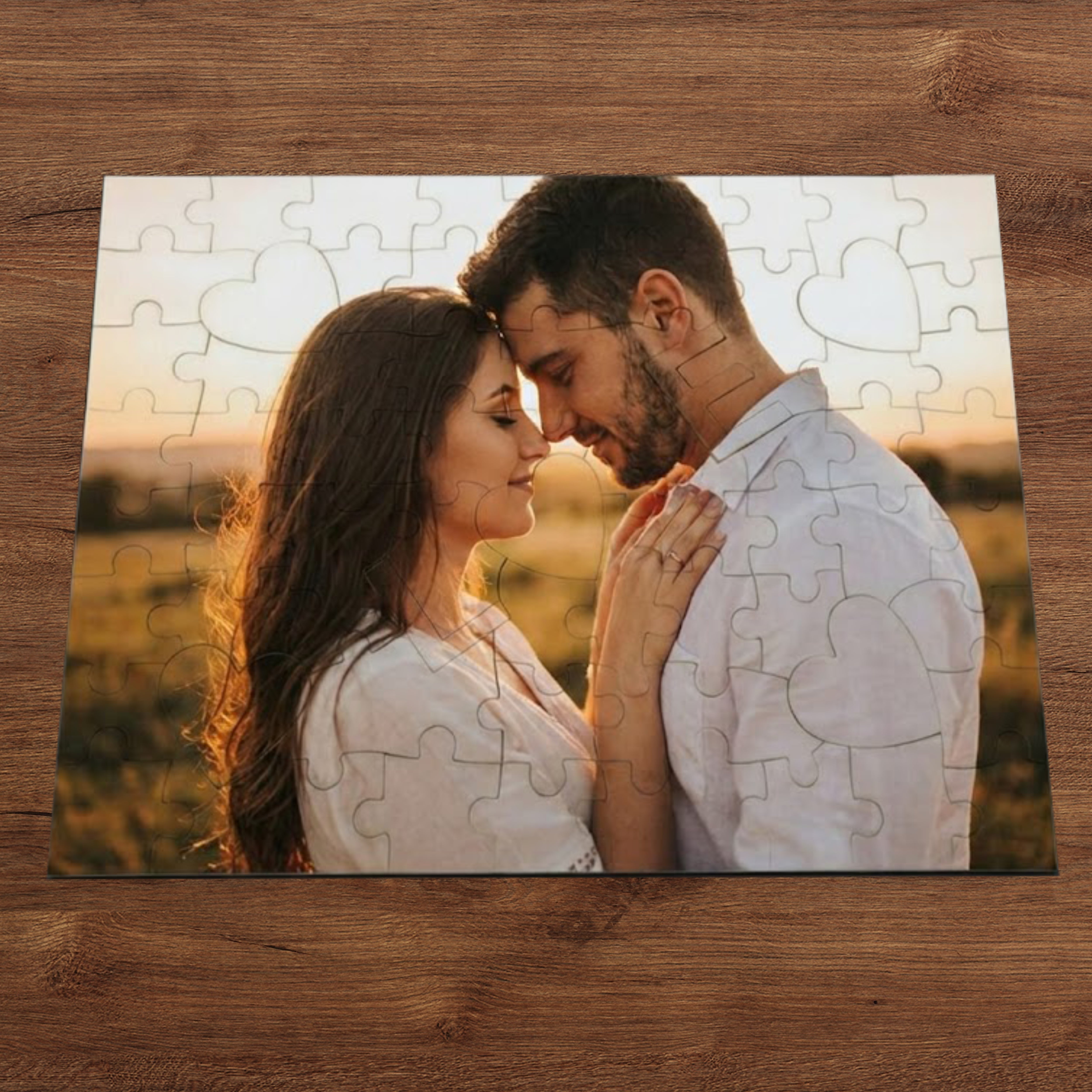 Jigsaw Photo LOVE WITH HEARTS Puzzle - 72 Pieces