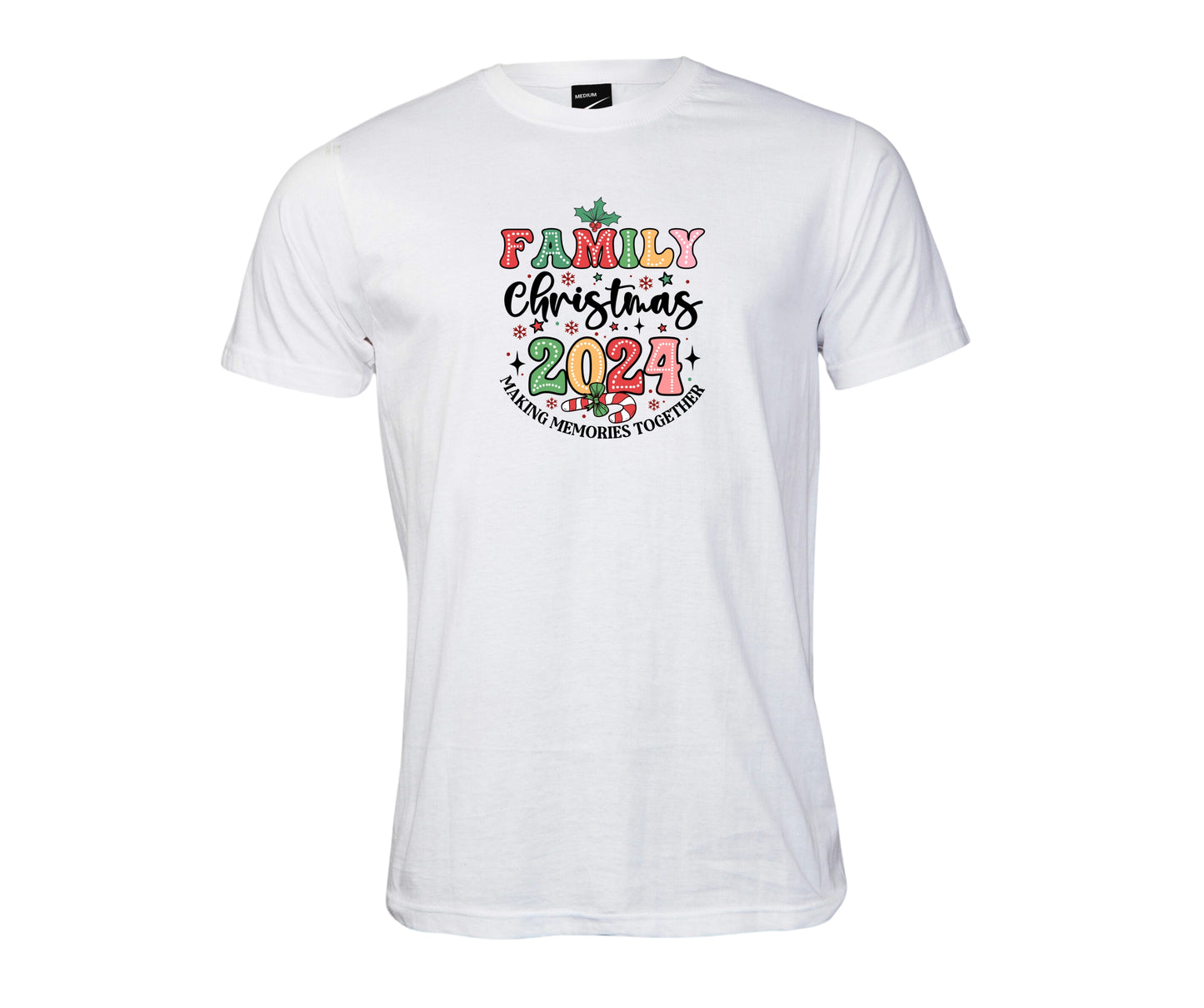 Family Christmas 2024 Making Memories Together Christmas Men's T-Shirt (round neck) - Printed