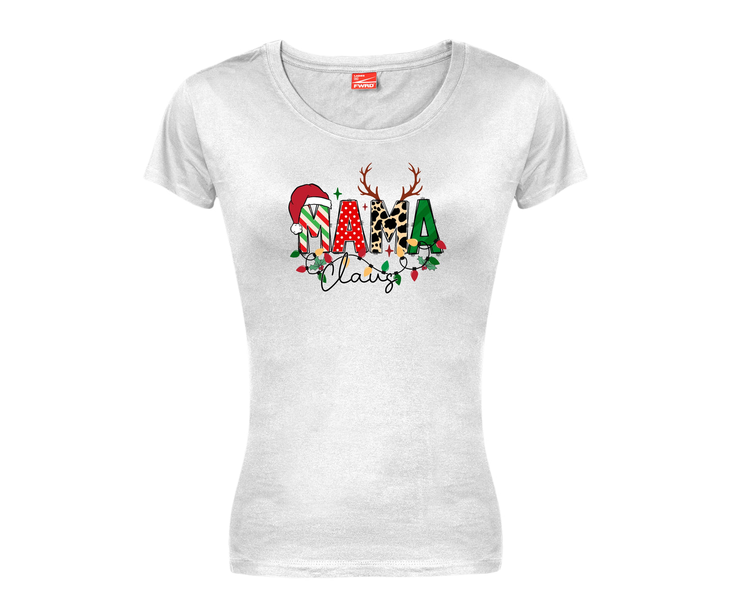Mama Claus Christmas Ladies T-Shirt (round neck) - Printed