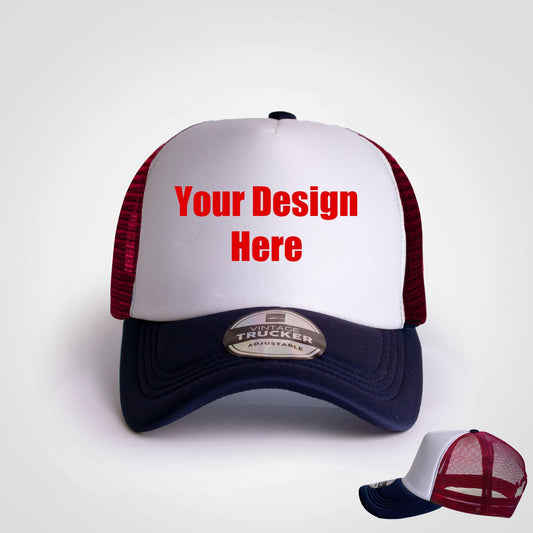 Vintage Trucker Cap - Three Tone - Custom Branded/Printed