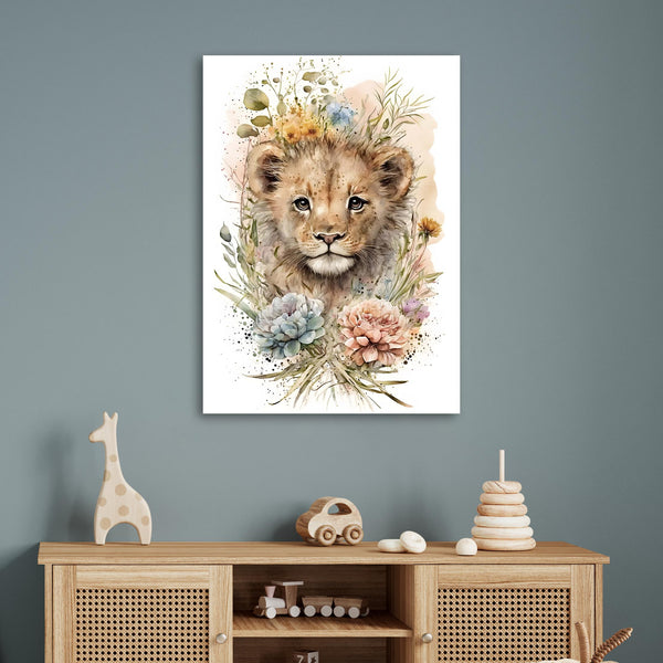 Boys: Set of 1 - Watercolor Baby Lion