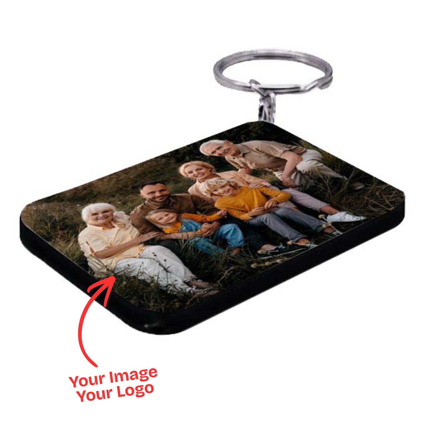 Personalised Rectangle Polymer Keyring