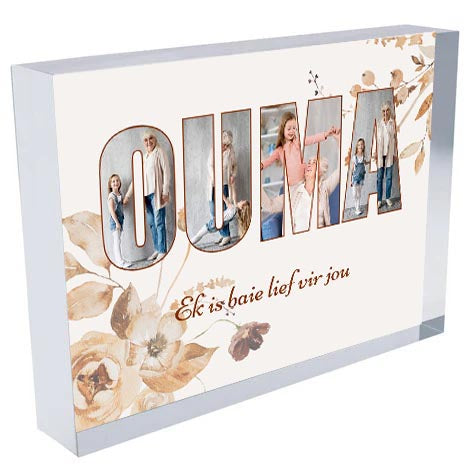 Ouma Photo Collage on Acrylic, Mouse pad, Slate, Mug or Magnet