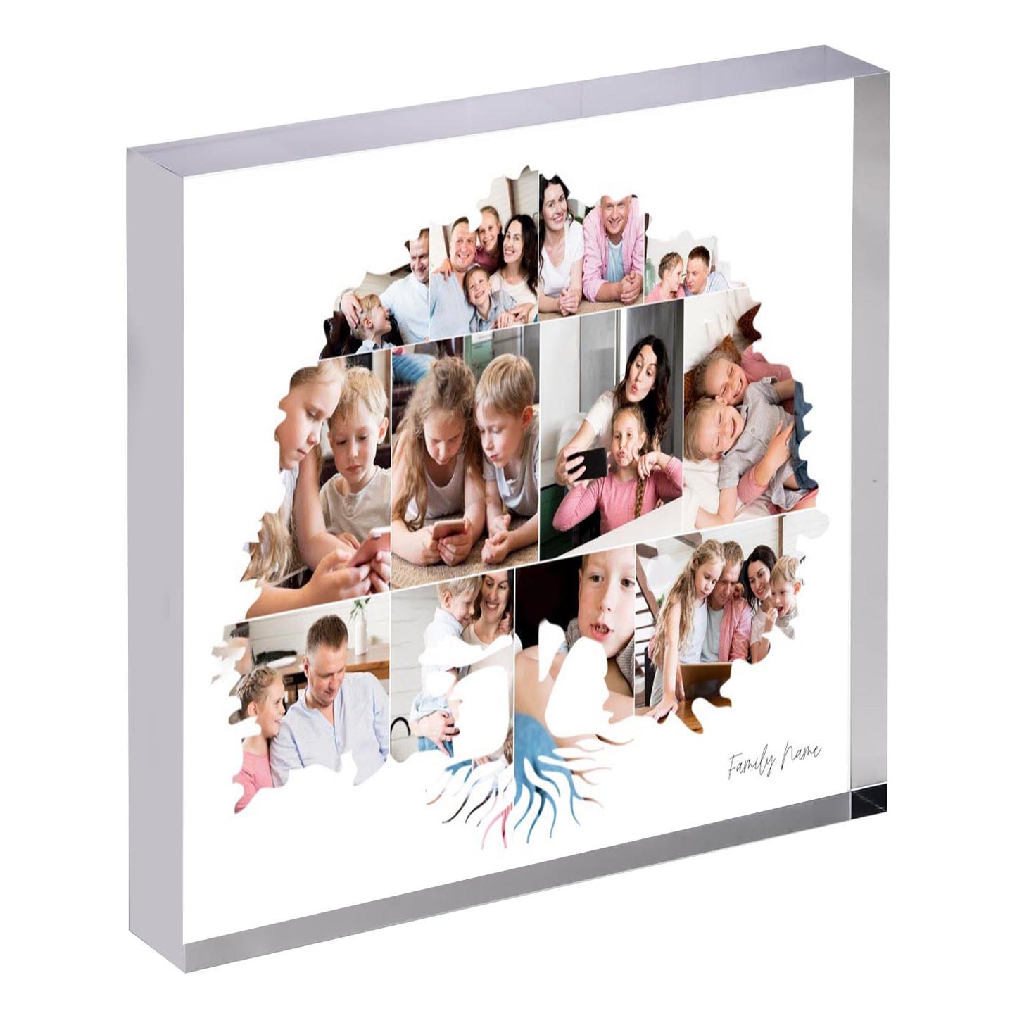 Family Tree Photo Collage on  Acrylic, Slate, Mug or Magnet (12 Photos)