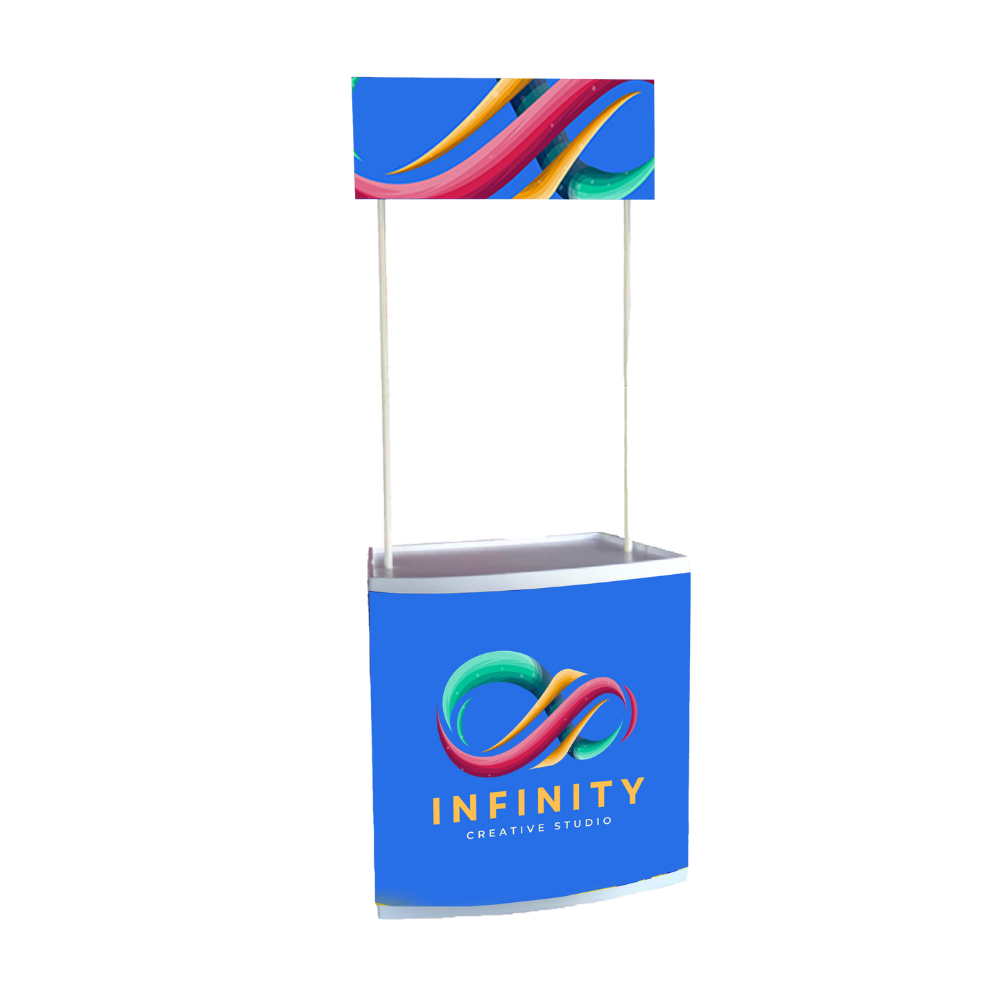 Kiosk Counter with ABS Header & Carry Bag (Fabric Print)