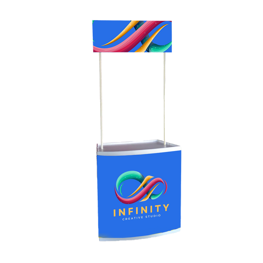 Kiosk Counter with ABS Header & Carry Bag (Fabric Print)