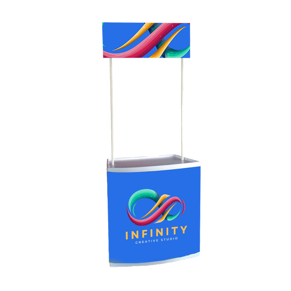 Kiosk Counter with ABS Header & Carry Bag (Vinyl Print)