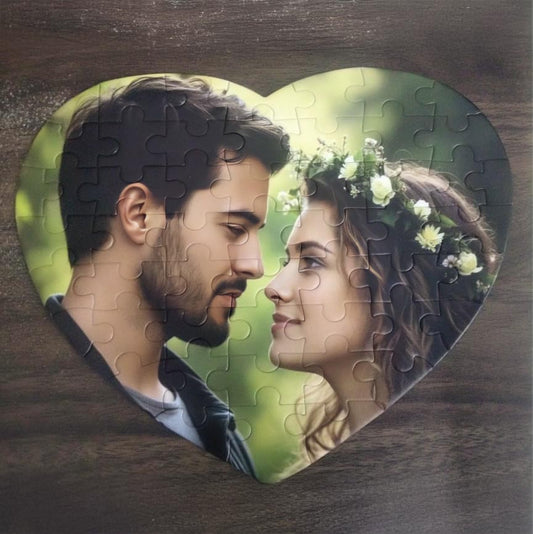 Jigsaw Photo Heart Puzzle - 52 Pieces