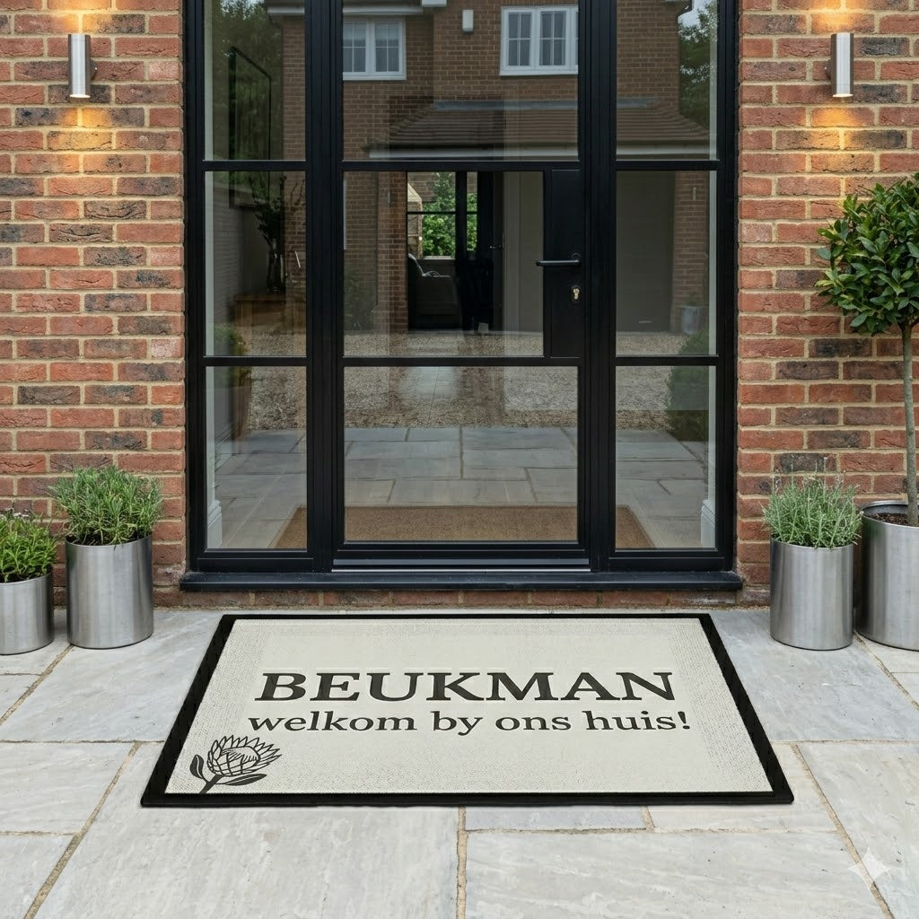 Personalised Doorstep Mat 90x60cm – Custom Outdoor Welcome Mat with Non-Slip Rubber Base