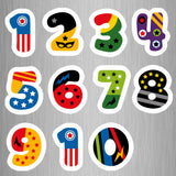 Super Hero Alphabet and Numbers Combo Fridge Magnets - (37 PER PACK) (UK)