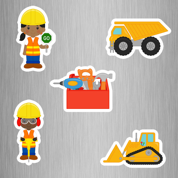 Construction 2 Fridge Magnets - (5 PER PACK)