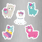 llama (Set 1) Fridge Magnets - (5 PER PACK) (UK)