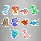 Cute Baby Dino Photo Fridge Magnets - (10 PER PACK) (UK)