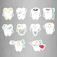 Tooth Characters Fridge Magnets - (10 PER PACK) (UK)