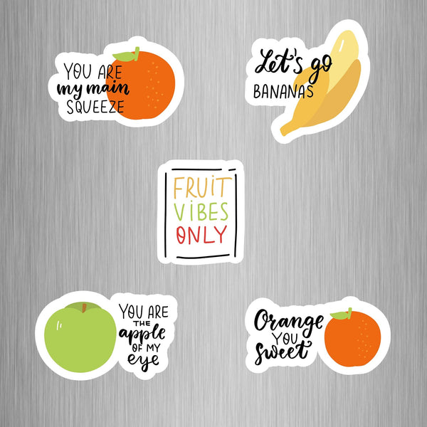 Fruit vibes only Fridge Magnets - (5 PER PACK) (UK)