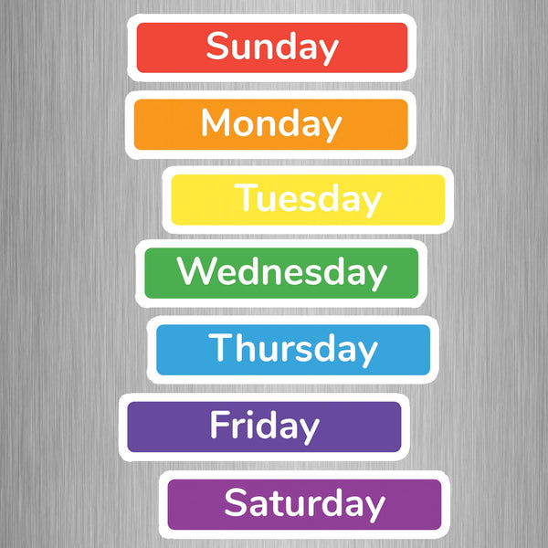 Day of the week Photo Fridge Magnets - (7 PER PACK) (UK)