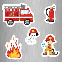 Firefighter Fridge Magnets - (5 PER PACK) (UK)