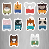 Cute Animal Photo Fridge Magnets (10 PER PACK) (UK)