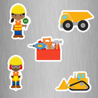 Construction 2 Fridge Magnets - (5 PER PACK) (UK)