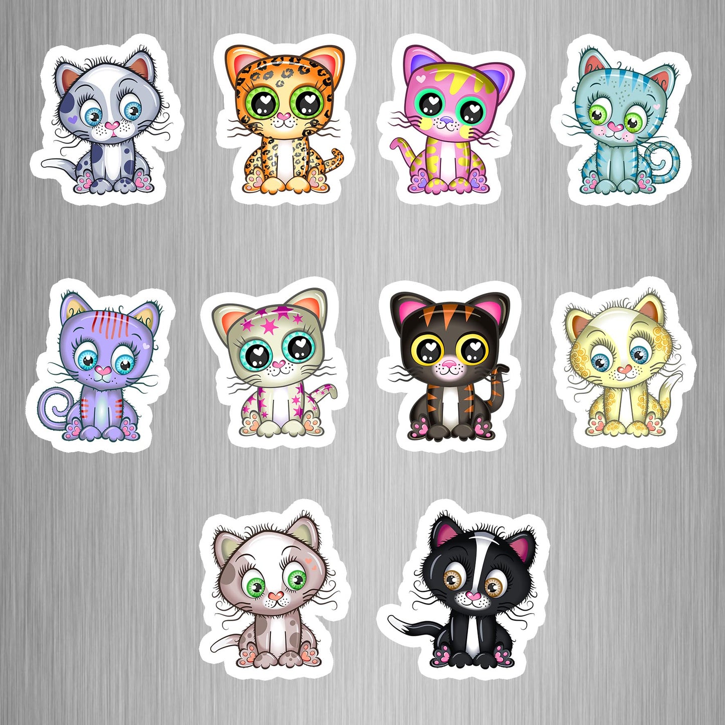 Cute Cats Photo Fridge Magnets - (10 PER PACK)