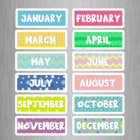 Months of the Year Photo Fridge Magnets - (12 PER PACK) (UK)