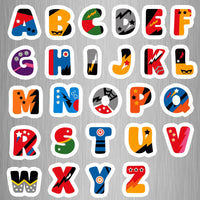 Super Hero Alphabet and Numbers Combo Fridge Magnets - (37 PER PACK) (UK)