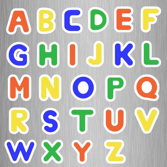 Junior Alphabet Fridge Magnets - (26 PER PACK)