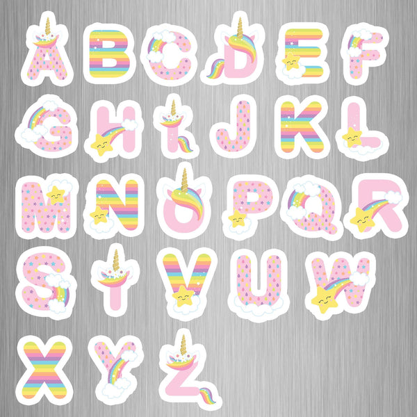 Unicorn Alphabet Fridge Magnets - (26 PER PACK) (UK)
